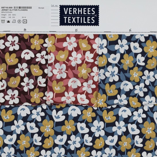 JERSEY GLITZER BLUMEN BRICK #7