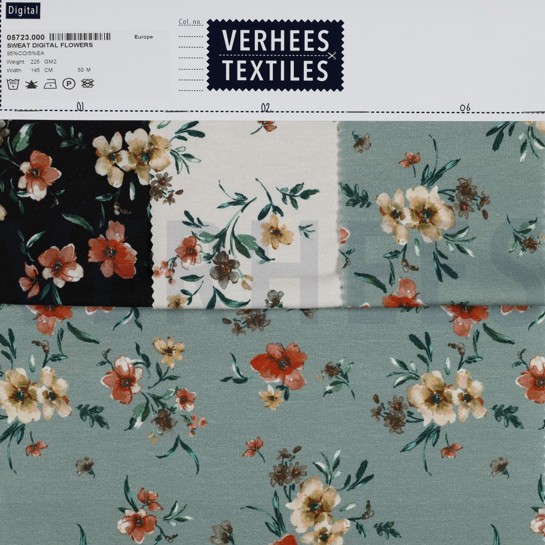 SWEAT DIGITAL FLOWERS BLACK #7