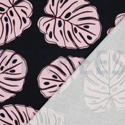 CANVAS MONSTERA LEAVES NAVY (thumbnail) #4