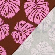 CANVAS MONSTERA LEAVES BROWN (thumbnail) #4