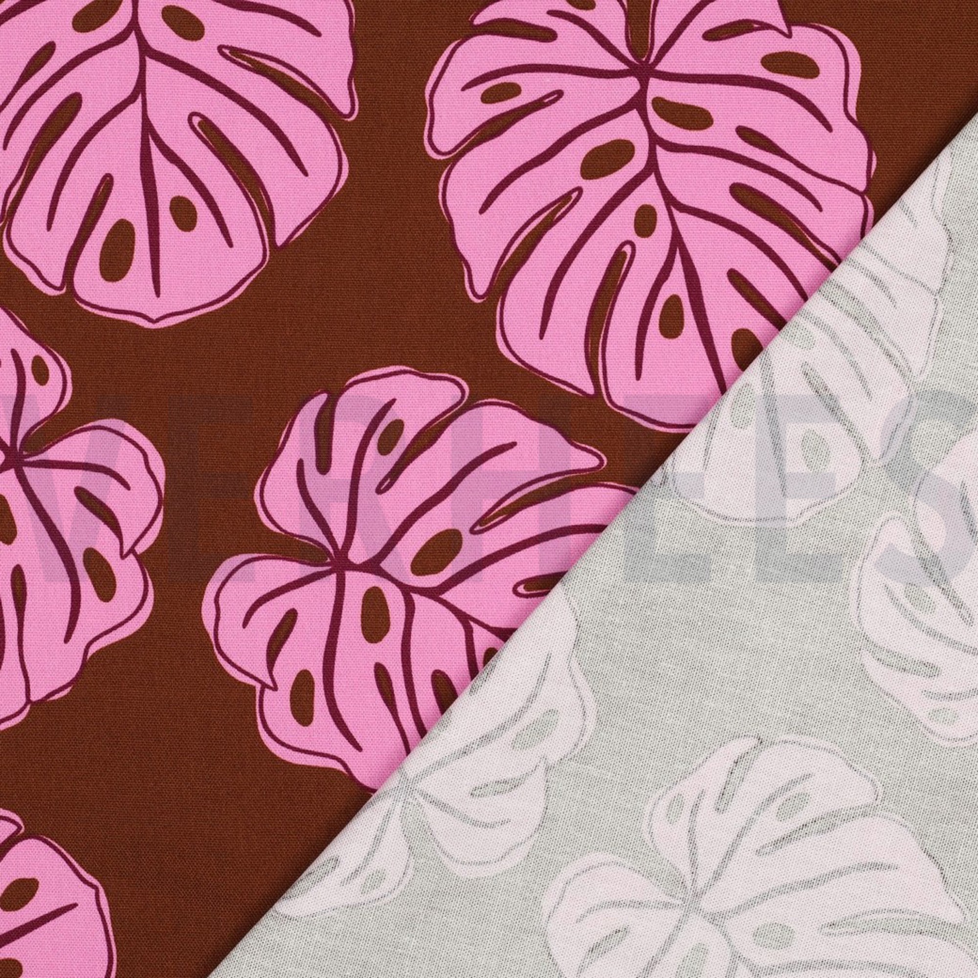 CANVAS MONSTERA LEAVES BROWN (high resolution) #4