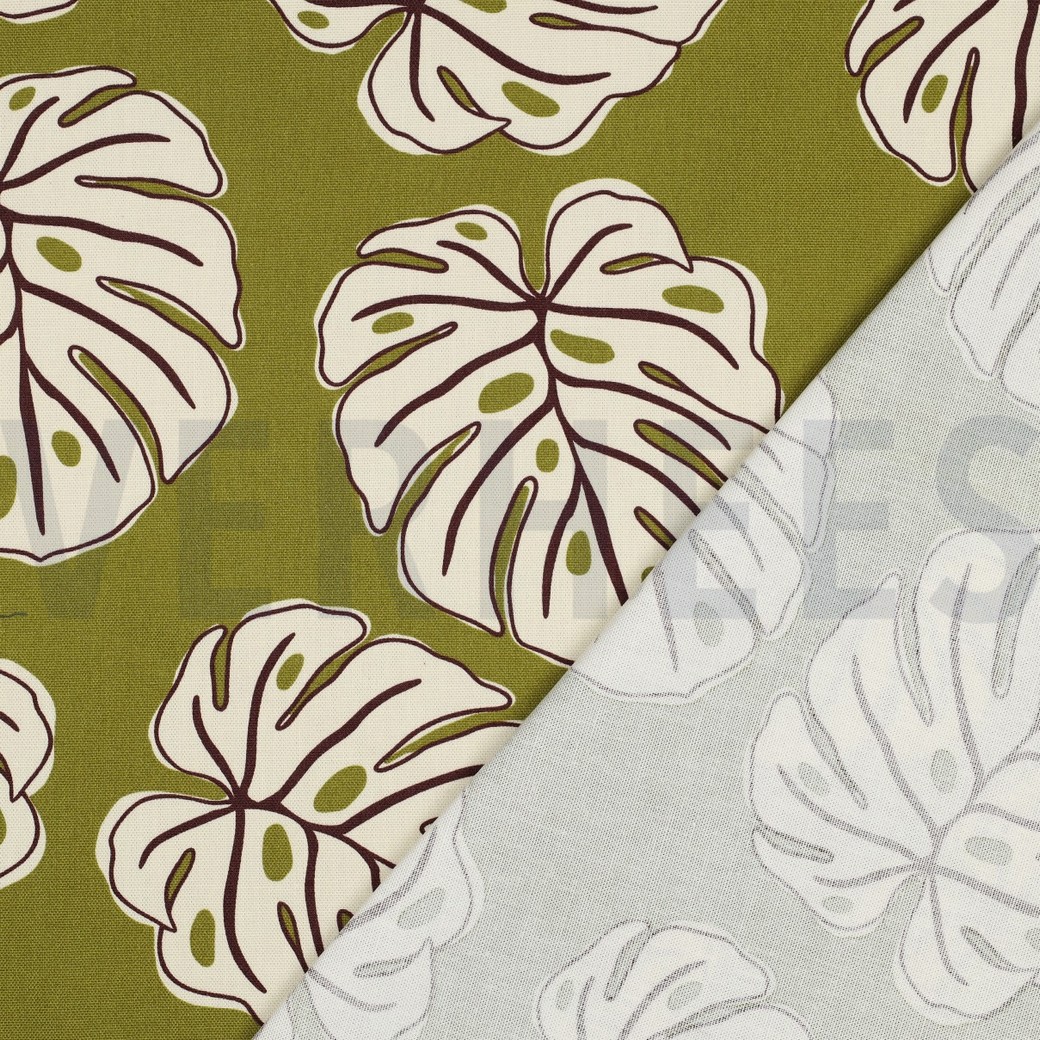 CANVAS MONSTERA LEAVES GREEN #4