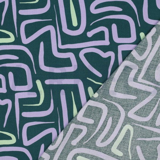 VISCOSE RADIANCE ABSTRACT DARK GREEN #7
