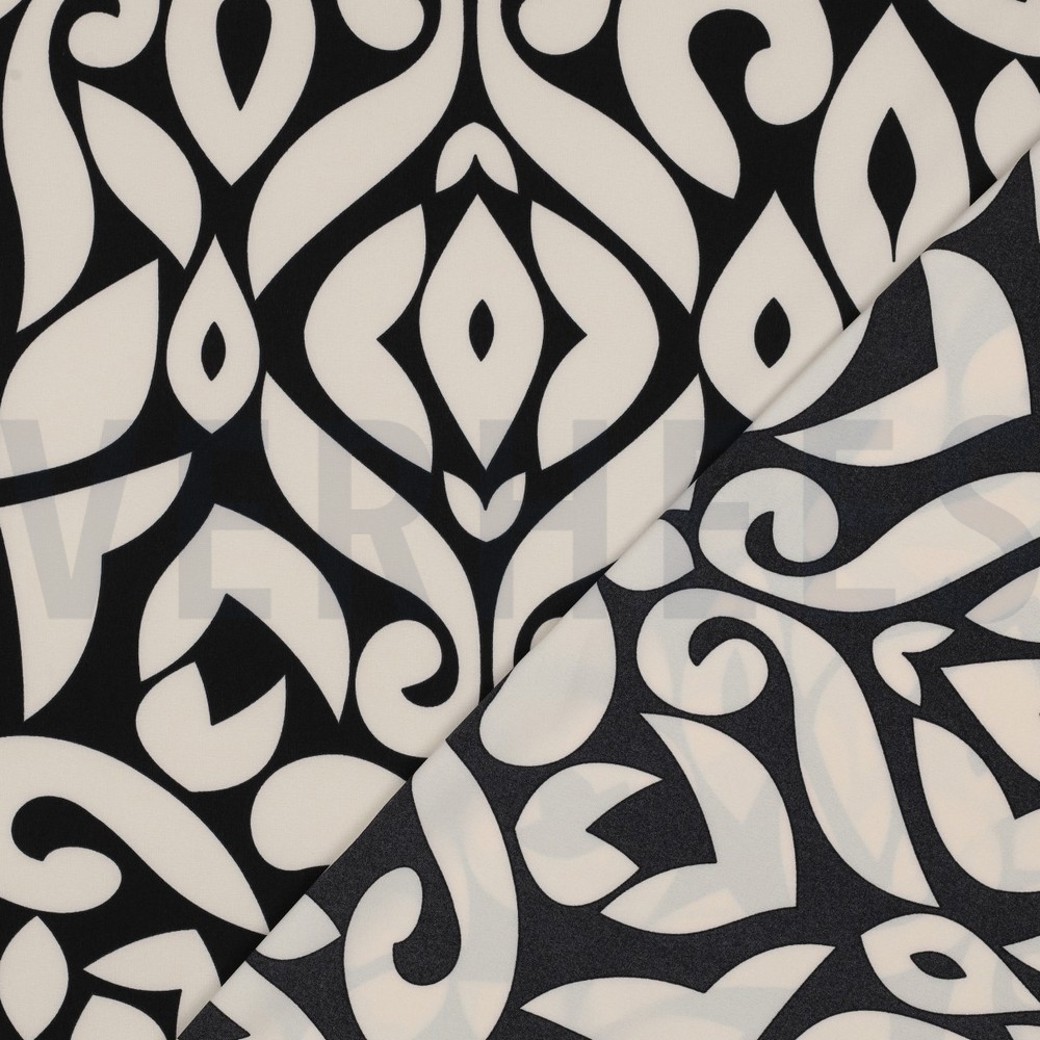 MAGNOLIA STRETCH ABSTRACT BLACK #4
