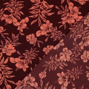 MAGNOLIA STRETCH TROPICAL FLOWERS BORDEAUX (thumbnail) #4