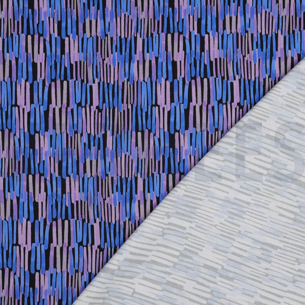 ROSELLA STRETCH DIGITAL STRIPES BLACK #4
