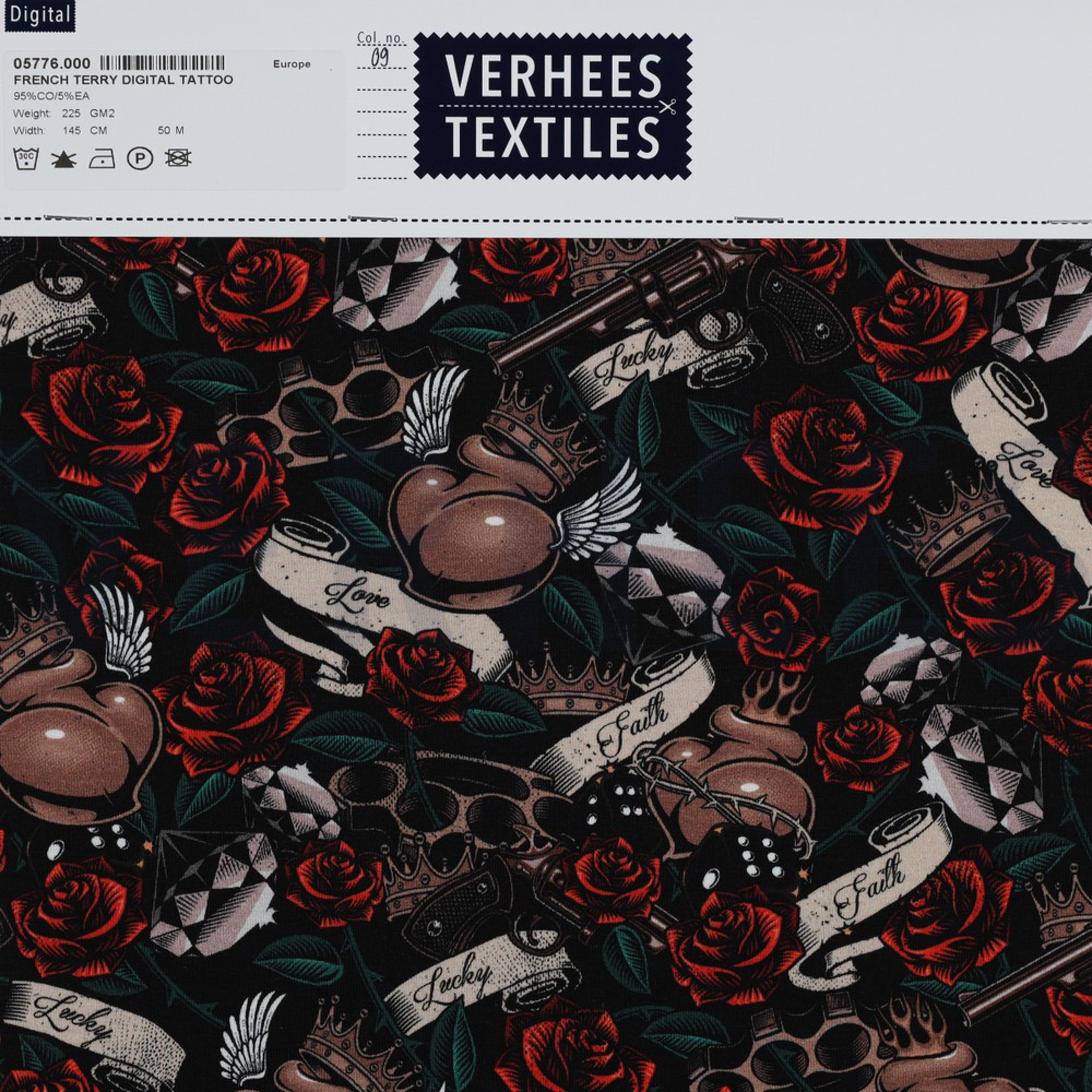 FRENCH TERRY DIGITAL TATTOO BLACK / TAUPE (high resolution) #4