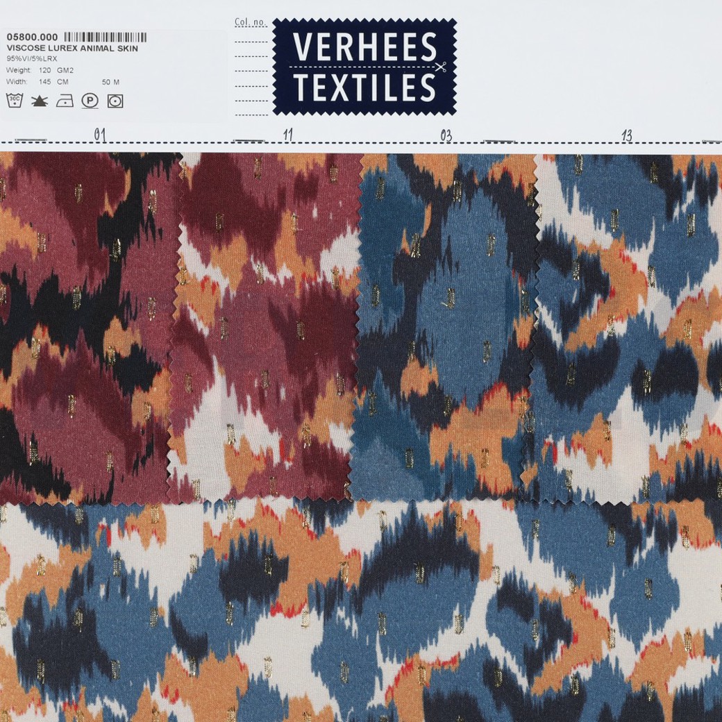 VISCOSE LUREX ANIMAL SKIN NAVY #4