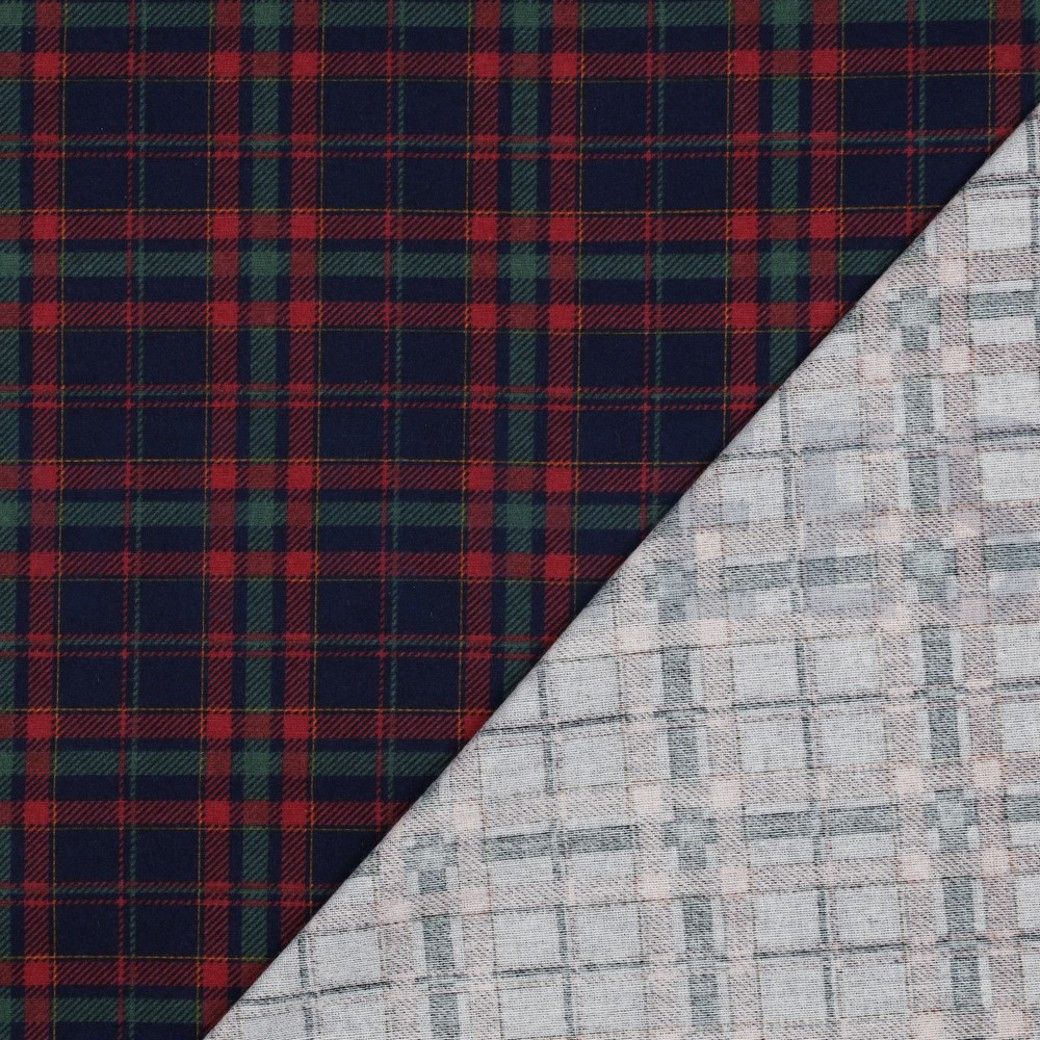 FLANNEL CHECKS NAVY #4