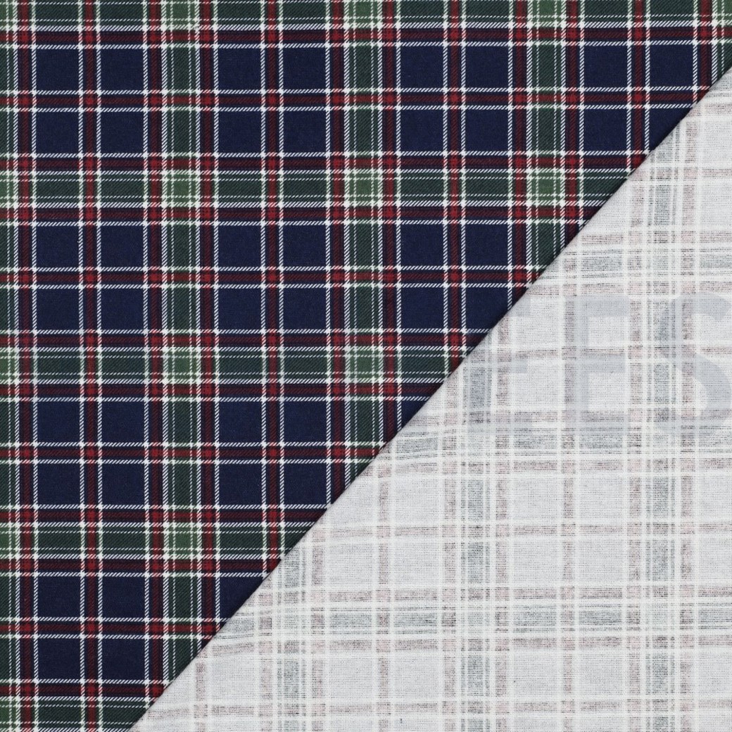 FLANNEL CHECKS NAVY #4