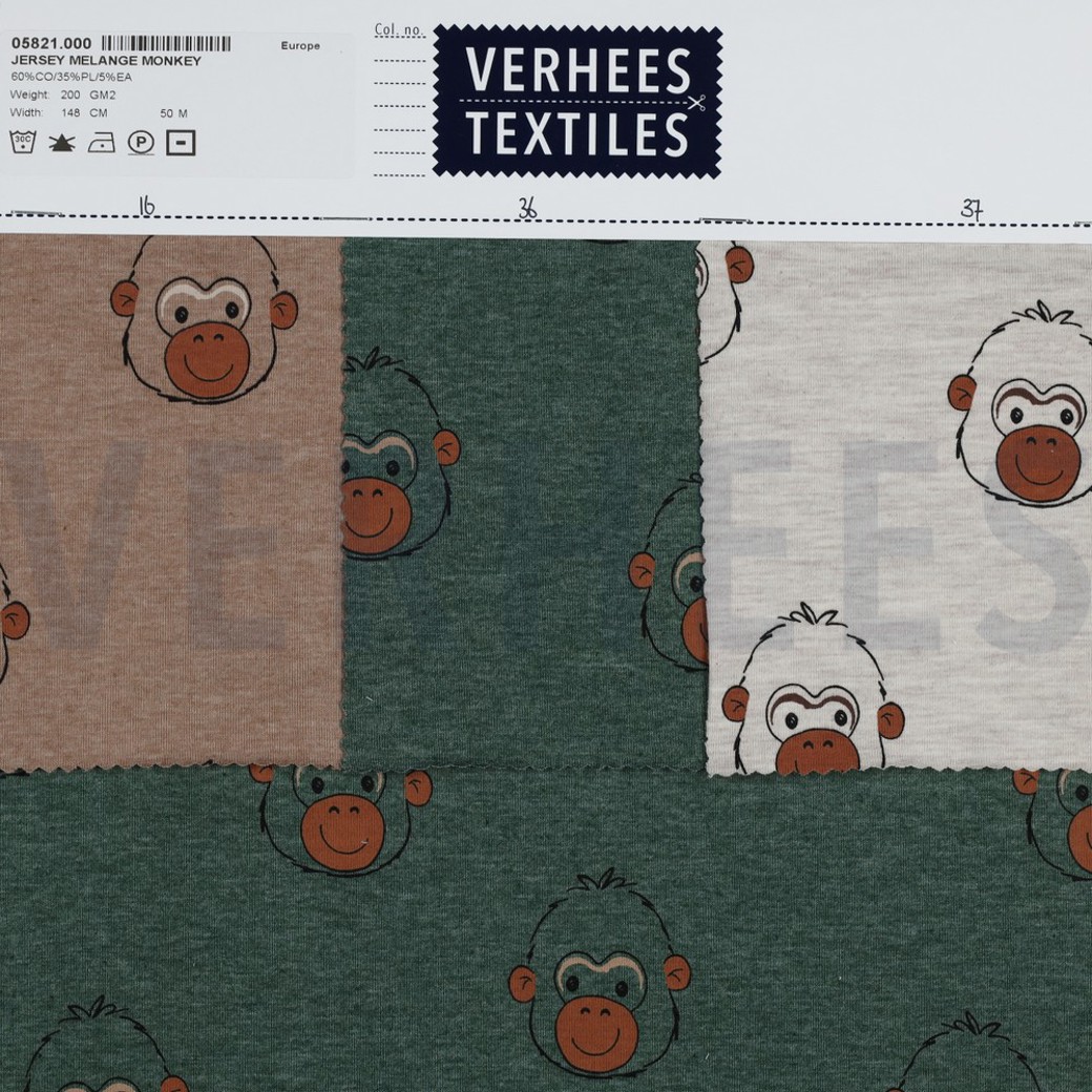 JERSEY MELANGE MONKEY DARK GREEN #4
