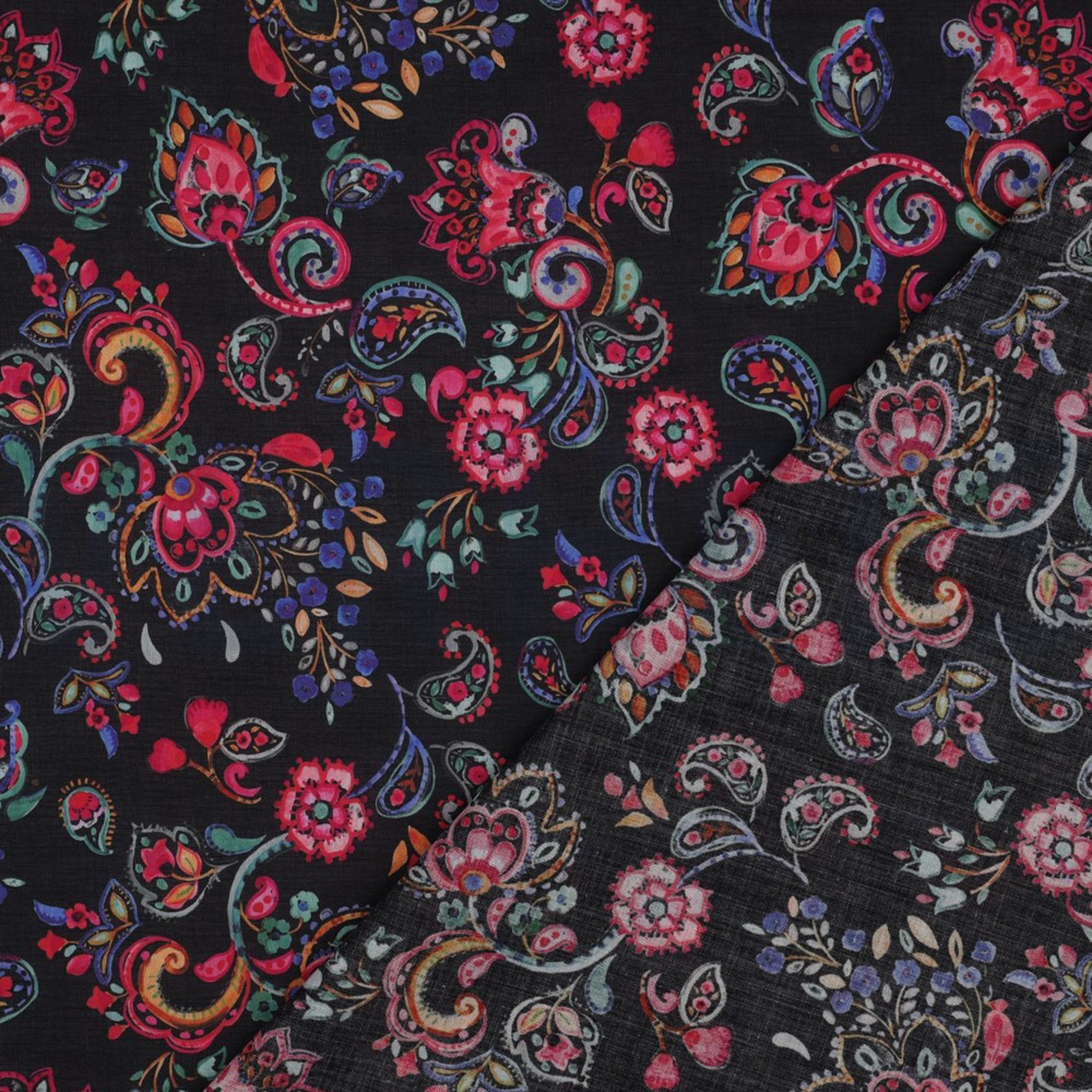COTTON VOILE DIGITAL FLOWERS BLACK (high resolution) #4