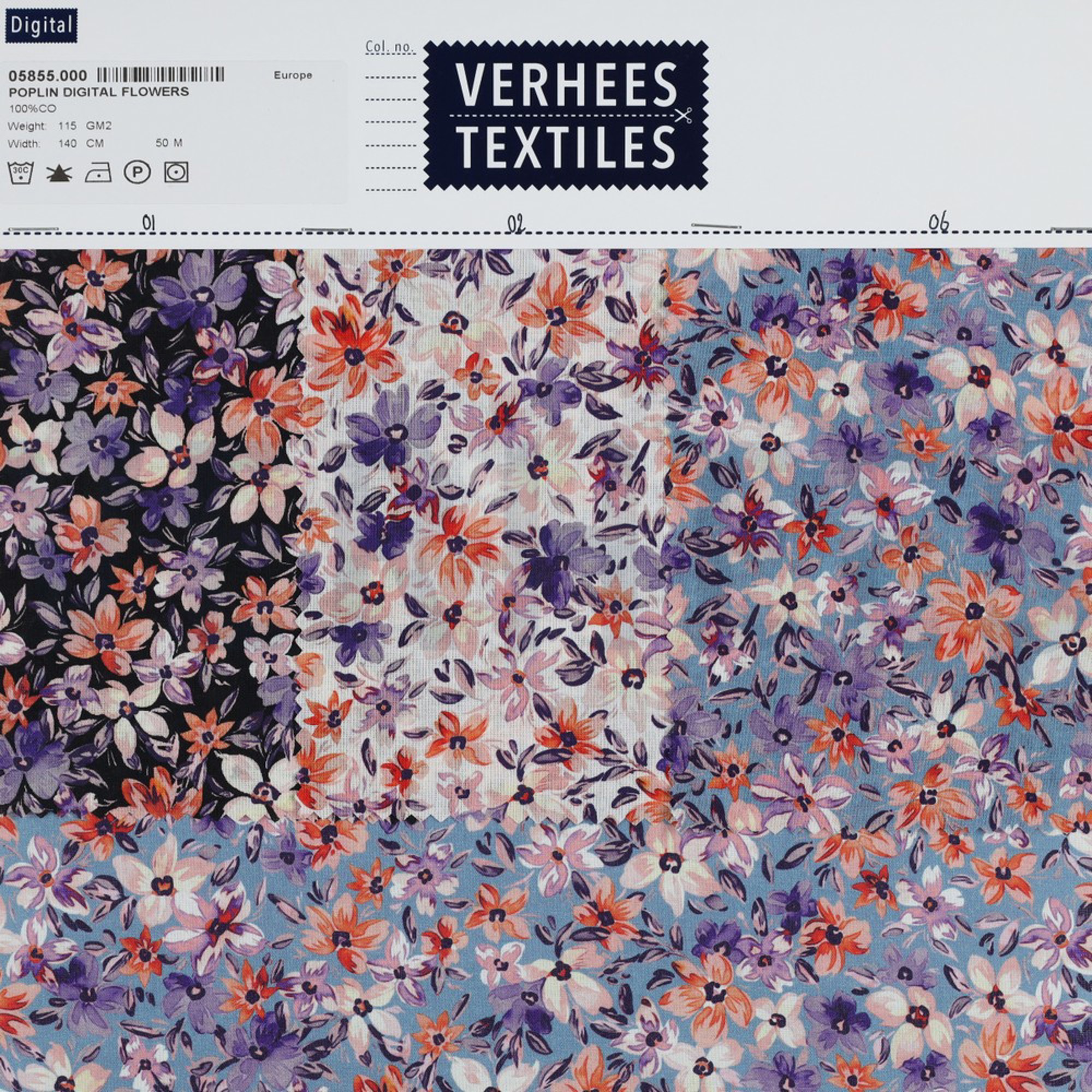 POPLIN DIGITAL FLOWERS SKY BLUE (high resolution) #4