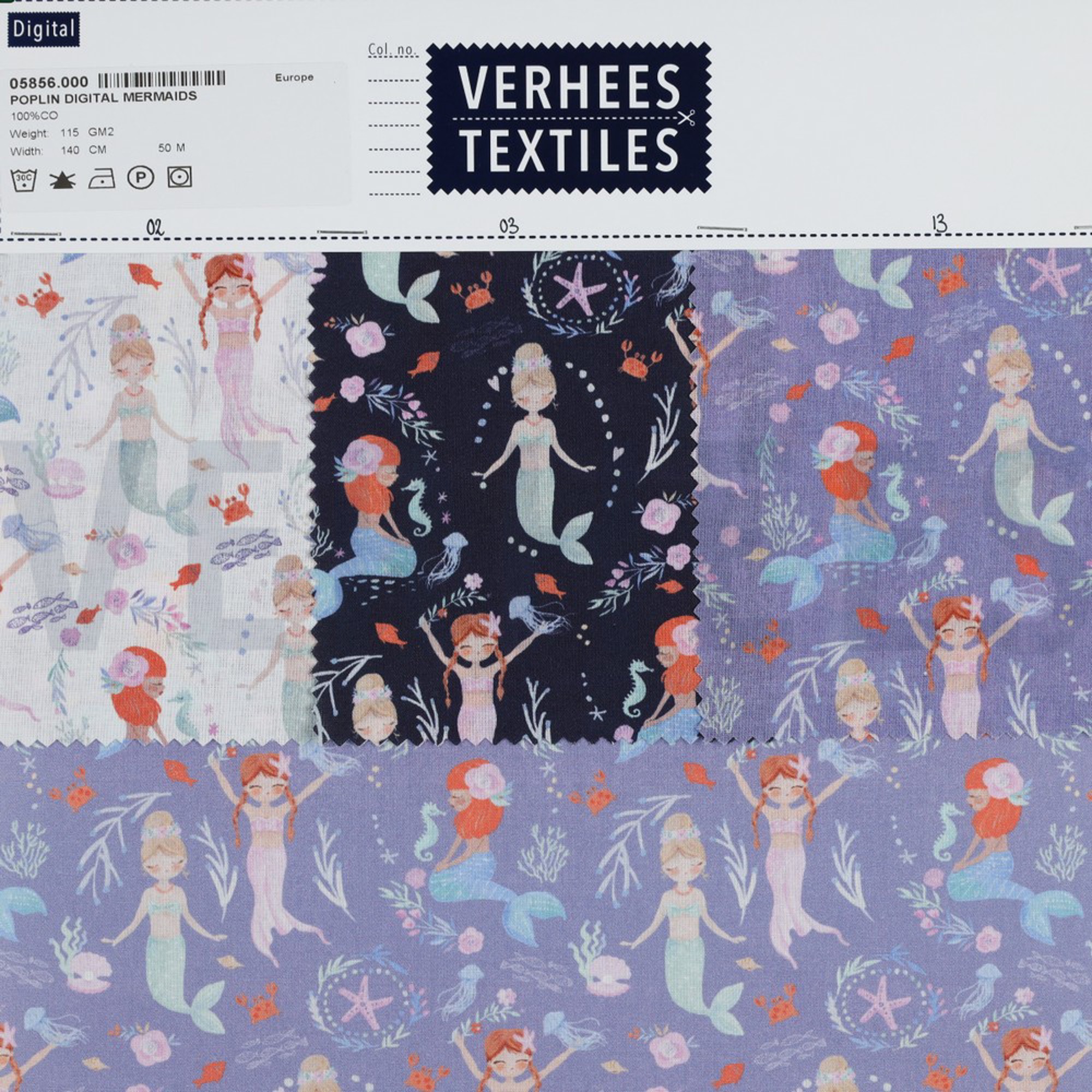 POPLIN DIGITAL MERMAIDS NAVY (high resolution) #4