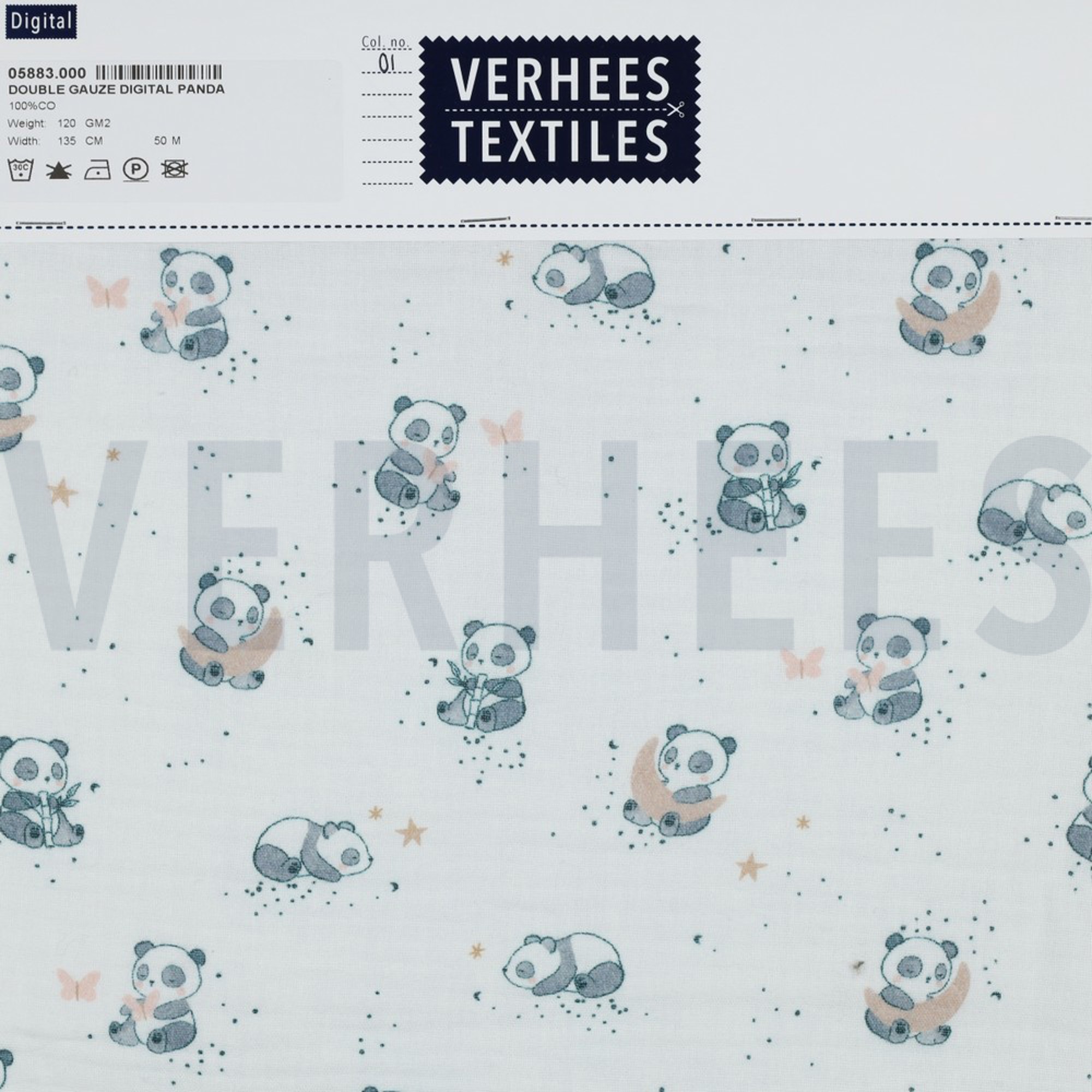 DOUBLE GAUZE DIGITAL PANDA WHITE (high resolution) #4