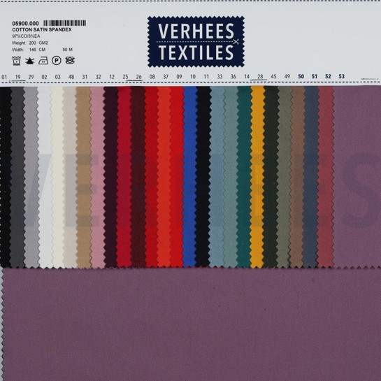 COTON SATIN STRETCH ROSE PÂLE #7