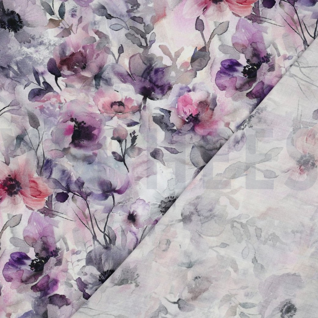 LENZING™ ECOVERO™ DIGITAL FLOWERS LAVENDER #4