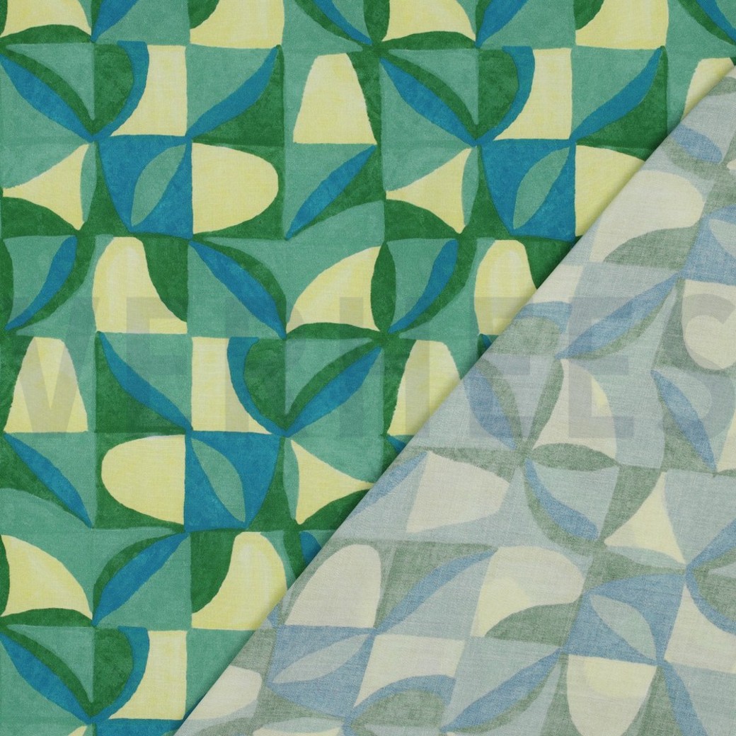 LENZING™ ECOVERO™ DIGITAL ABSTRACT GREEN #4