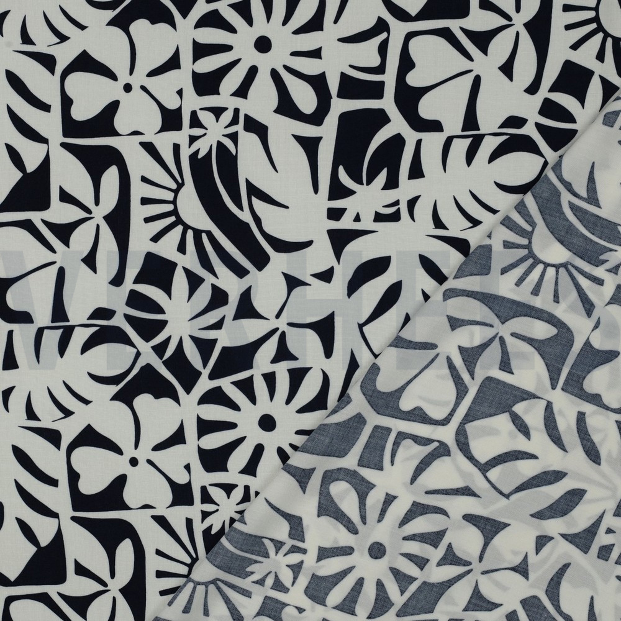 LENZING™ ECOVERO™ GEOMETRIC NAVY (high resolution) #4
