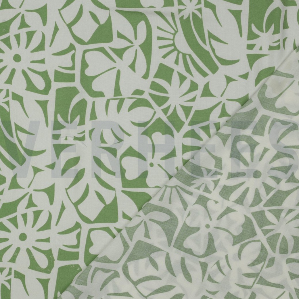 LENZING™ ECOVERO™ GEOMETRIC GREEN #4