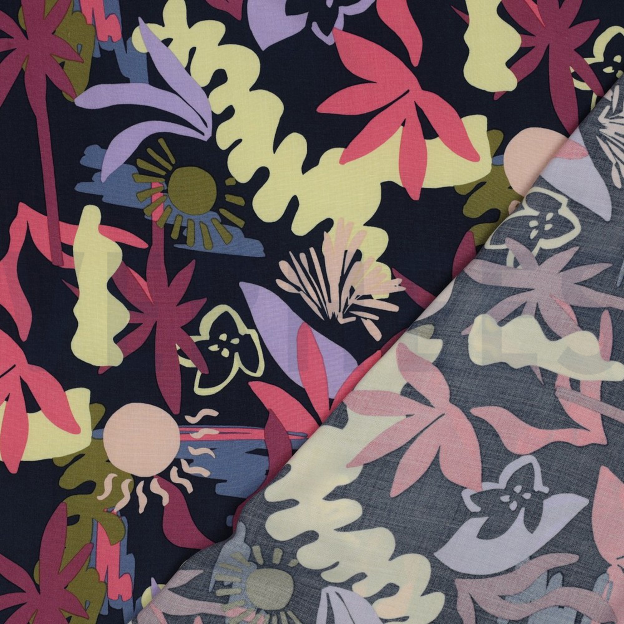 LENZING™ ECOVERO™ FLOWERS NAVY (high resolution) #4