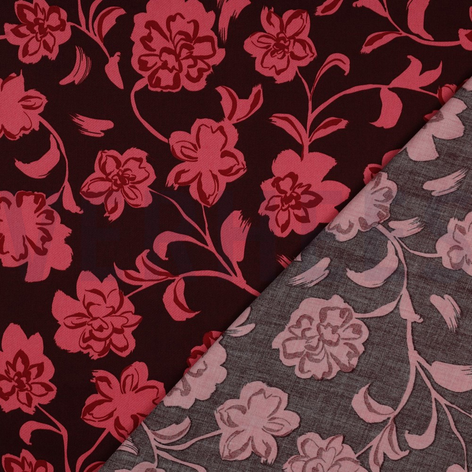 COTTON SATIN FLOWERS BORDEAUX (high resolution) #4