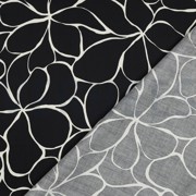 COTTON SATIN FLOWERS BLACK (thumbnail) #4