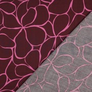 COTTON SATIN FLOWERS BORDEAUX (thumbnail) #4