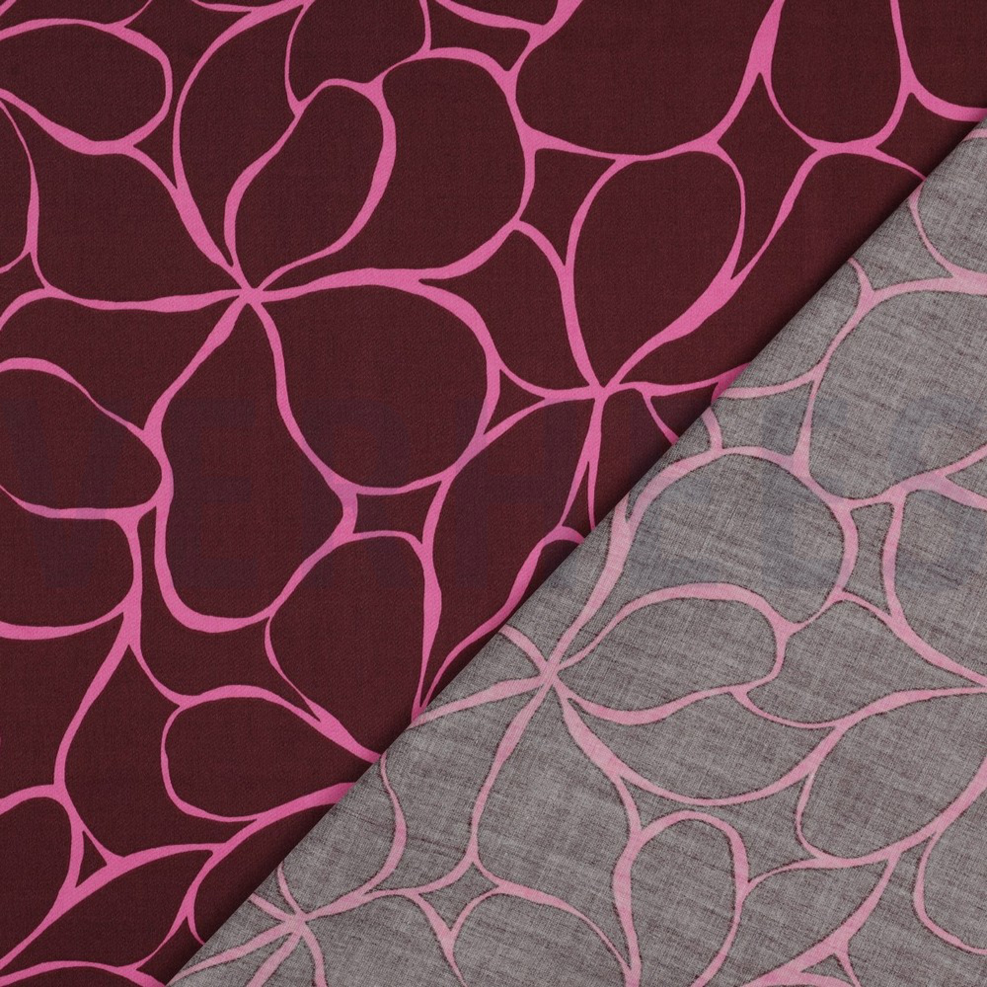 COTTON SATIN FLOWERS BORDEAUX (high resolution) #4
