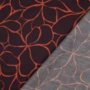 COTTON SATIN FLOWERS DARK BROWN (thumbnail) #4