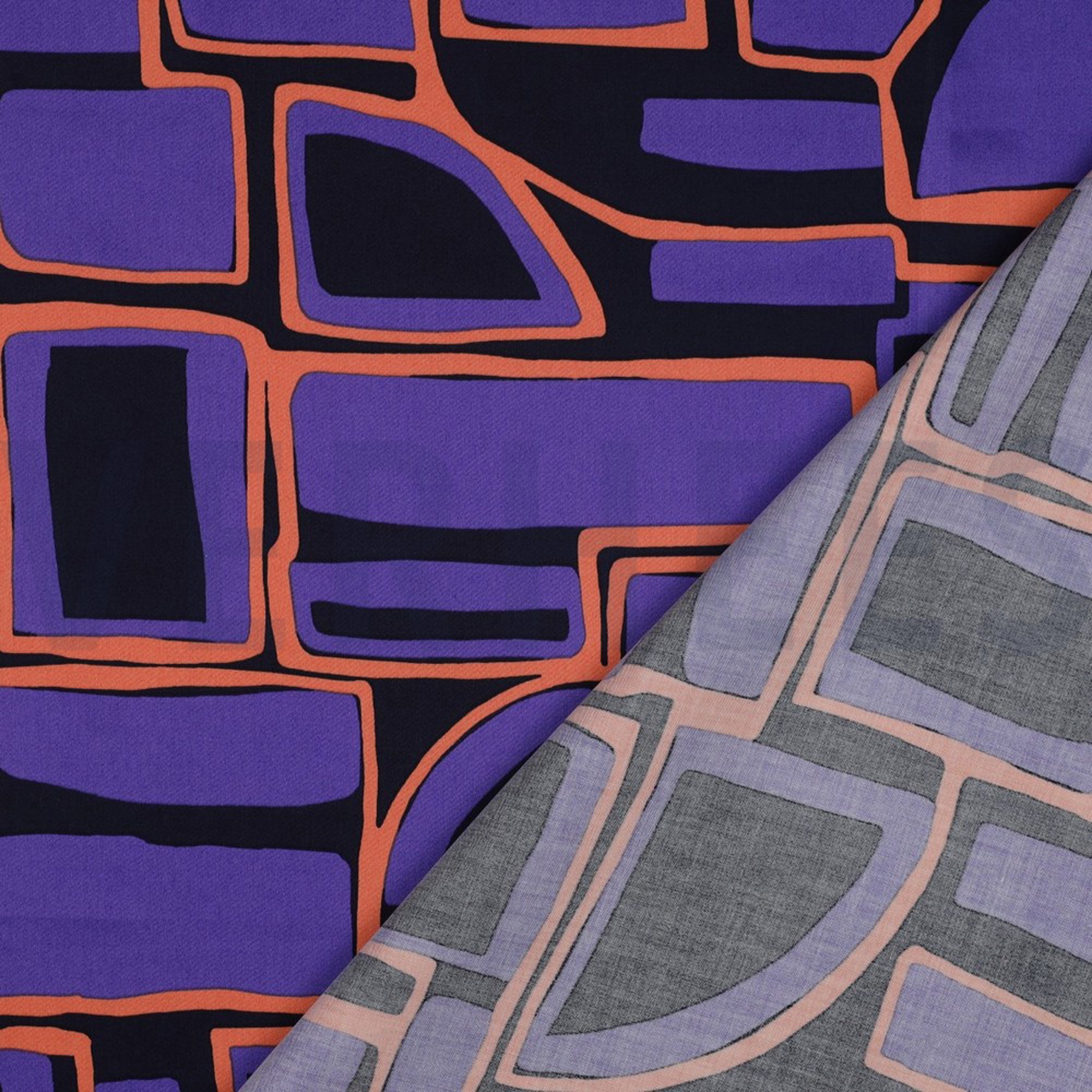 COTTON SATIN GEOMETRIC NAVY (high resolution) #4