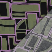 COTTON SATIN GEOMETRIC BLACK (thumbnail) #4