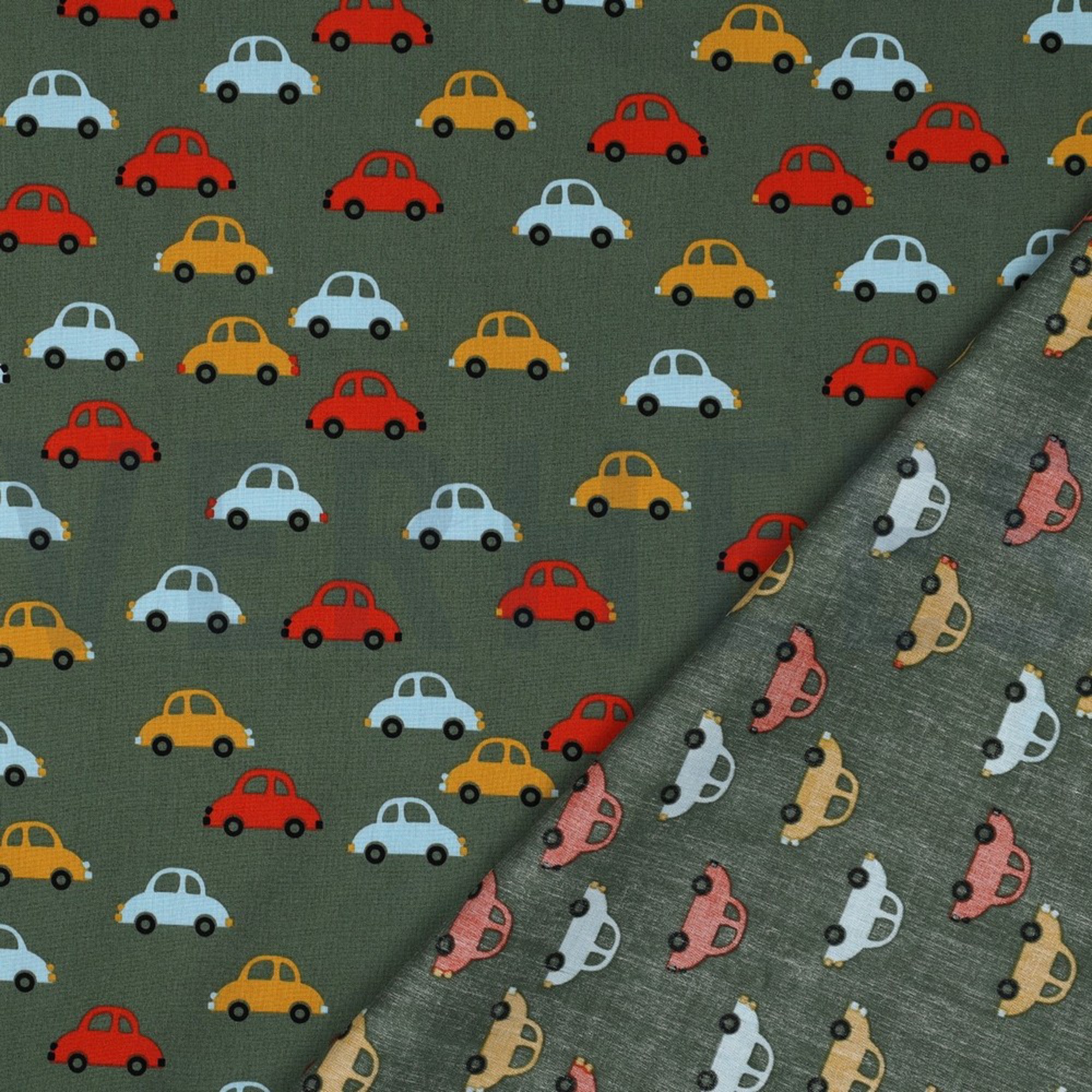 FINE POPLIN CARS ARMY GREEN (high resolution) #4