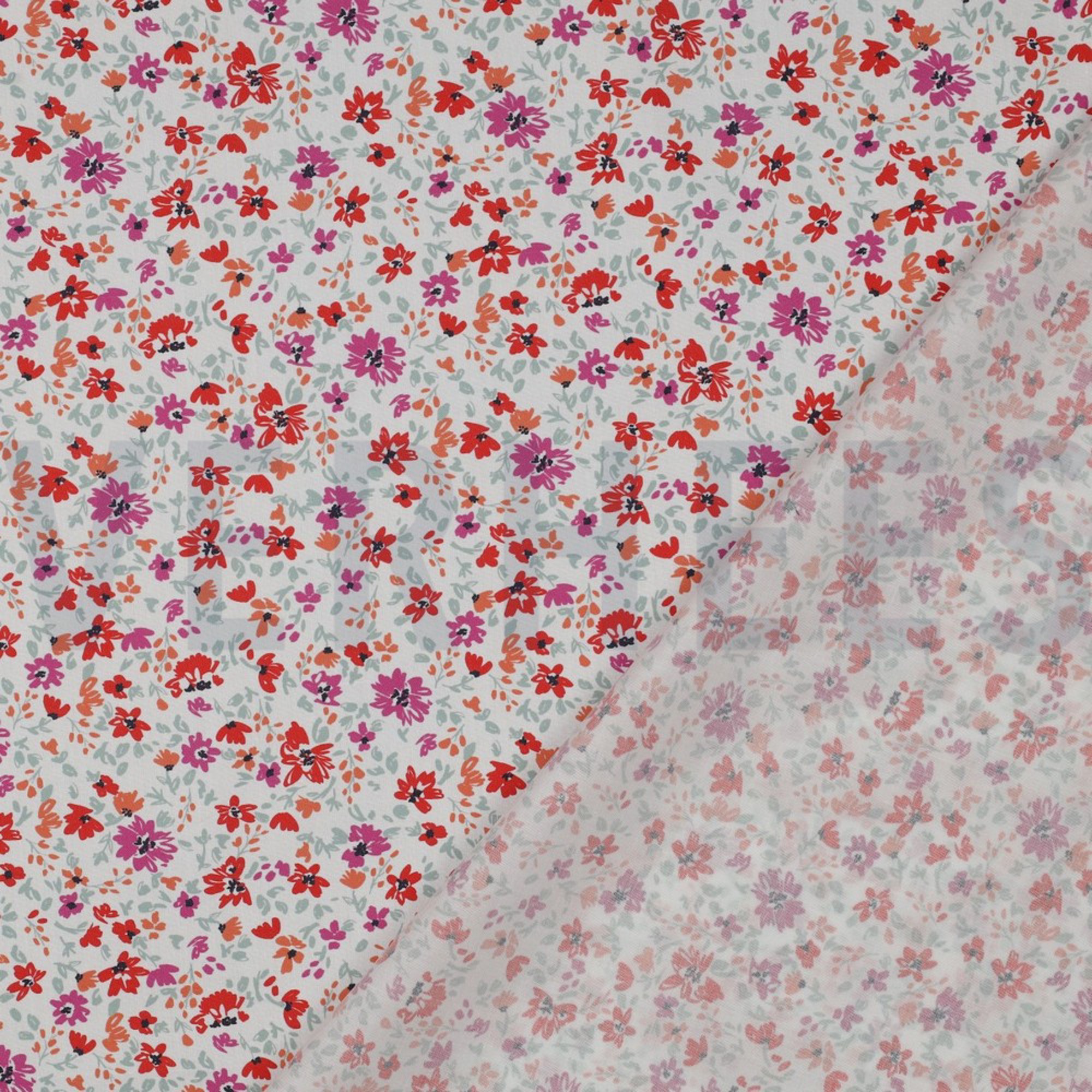 FINE POPLIN FLOWERS WHITE (high resolution) #4