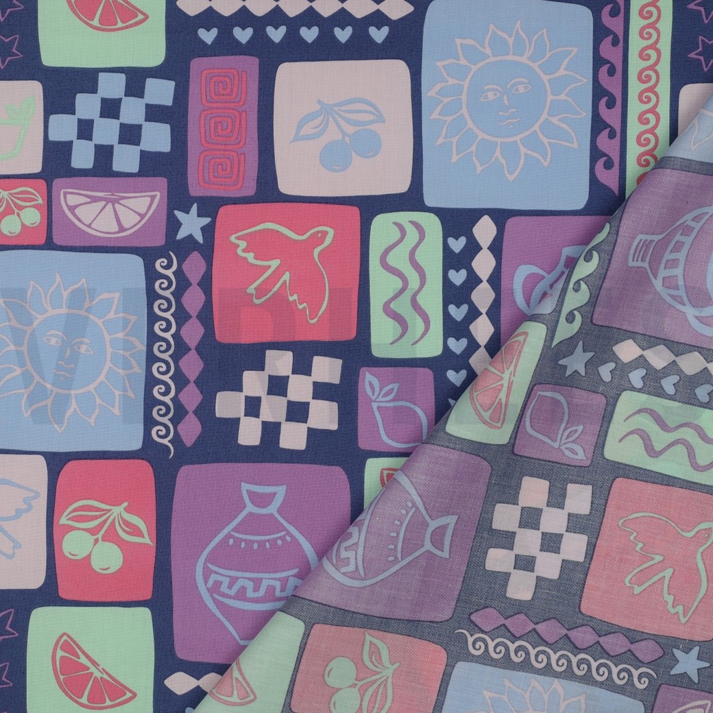 FINE POPLIN SUMMER PATCHWORK JEANS #4