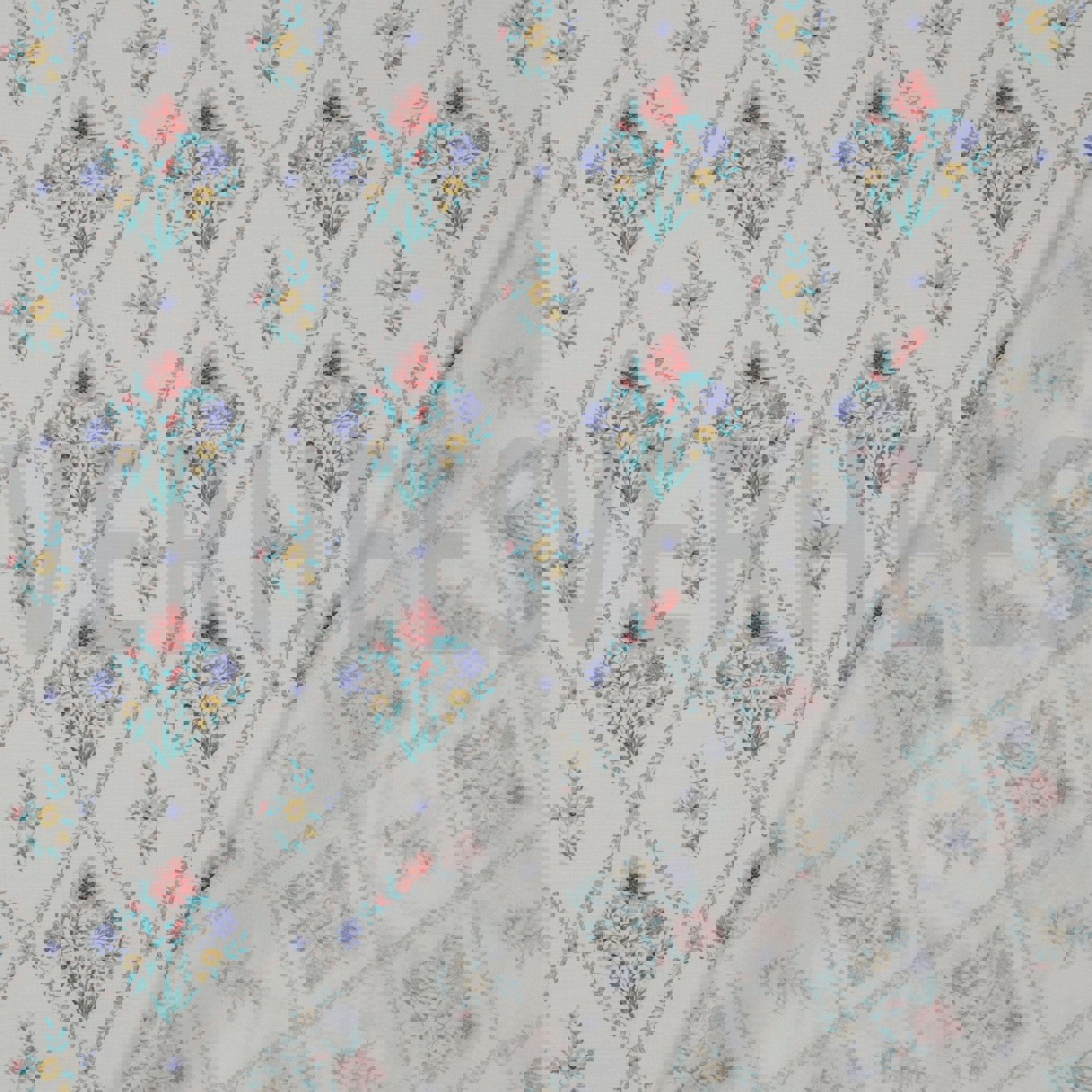 FINE POPLIN DIGITAL FLOWERS OFF-WHITE (high resolution) #4