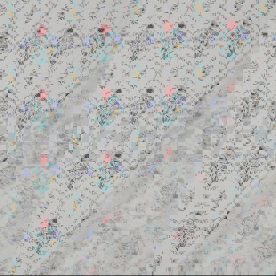 FINE POPLIN DIGITAL FLOWERS OFF-WHITE #7