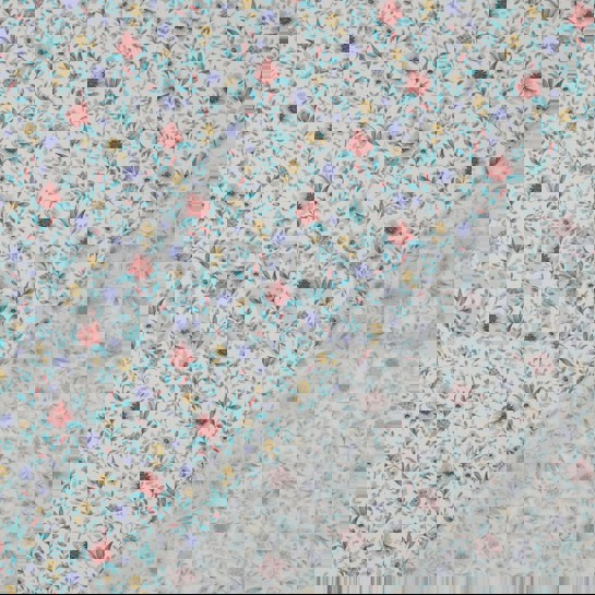 FINE POPLIN DIGITAL FLOWERS OFF-WHITE #7