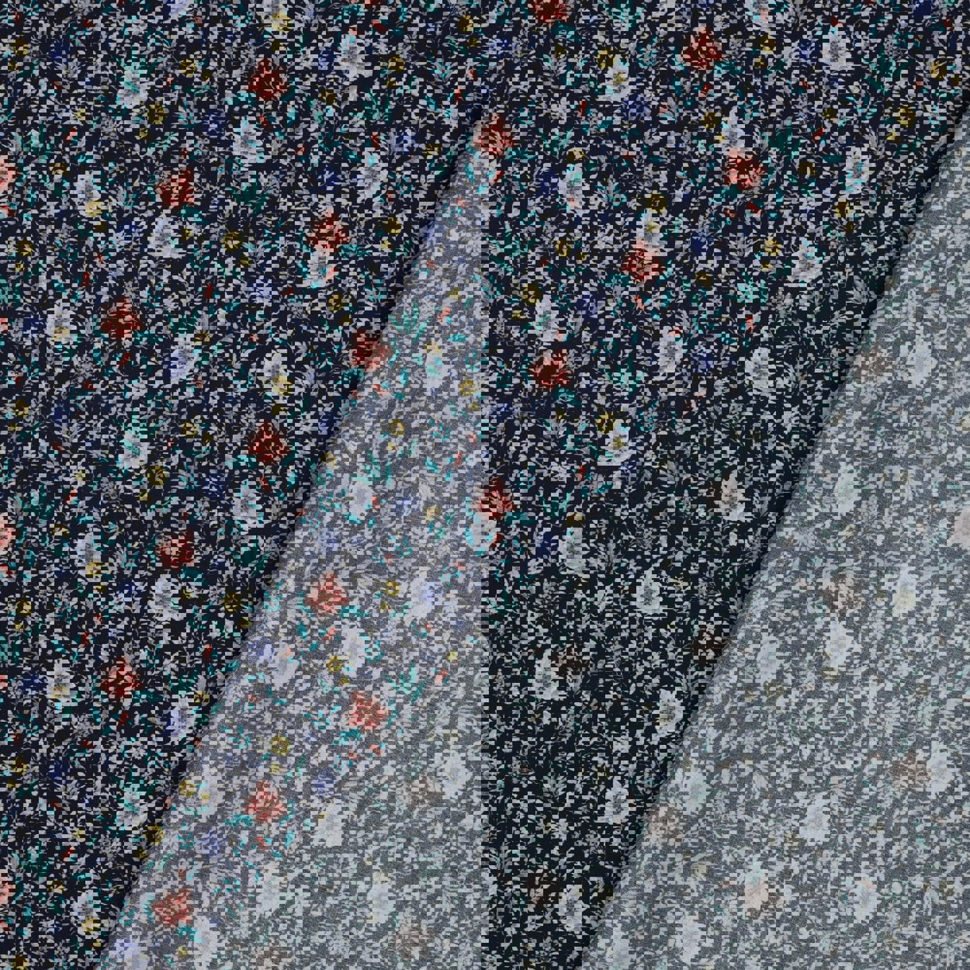 FINE POPLIN DIGITAL FLOWERS NAVY (high resolution) #4