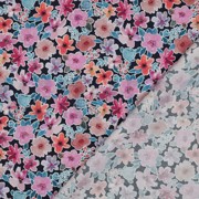FINE POPLIN DIGITAL FLOWERS NAVY (thumbnail) #4