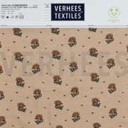 BAMBOO COTTON JERSEY SMALL FLOWERS SAND (thumbnail) #4