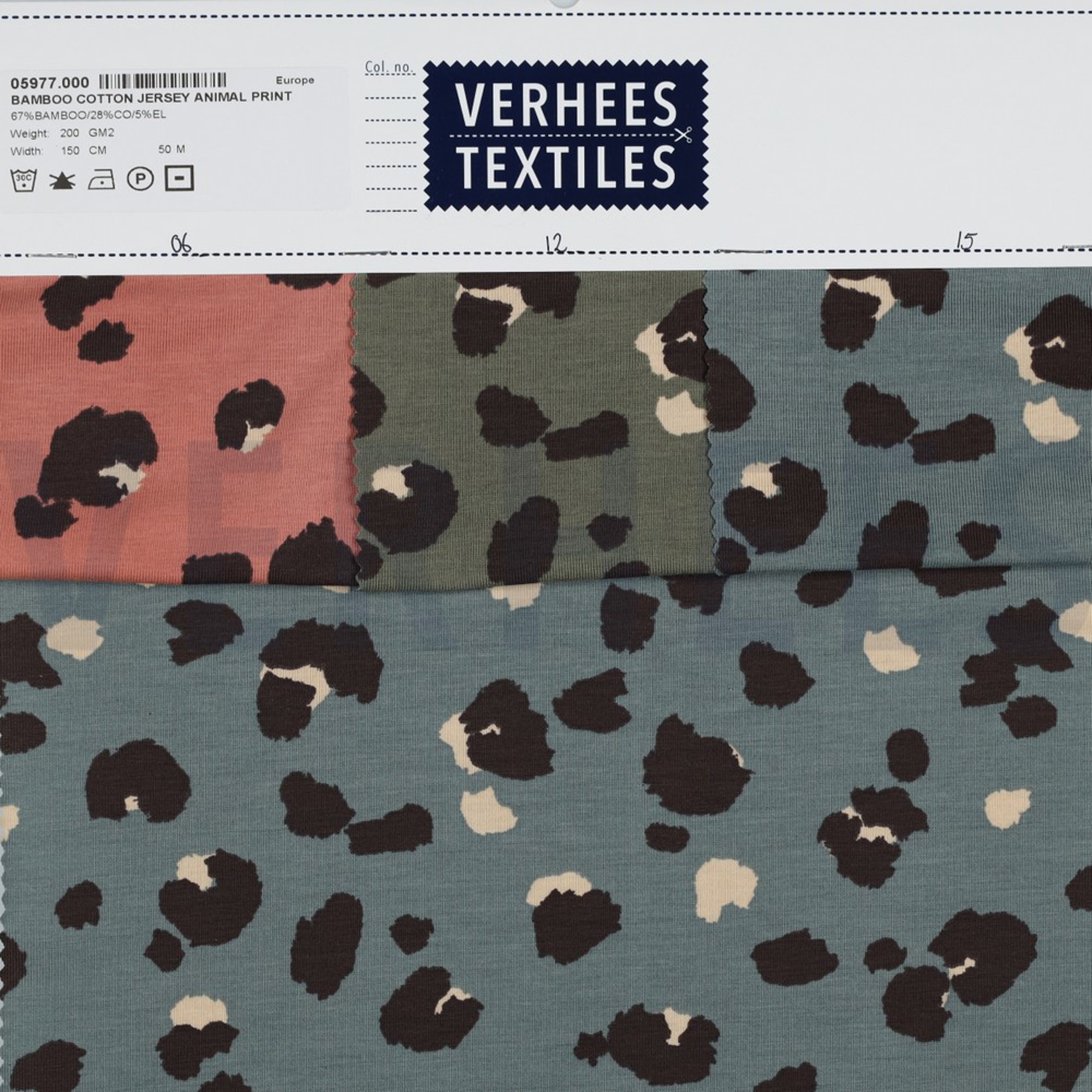 BAMBOO COTTON JERSEY ANIMAL PRINT BLUE SHADOW (high resolution) #4