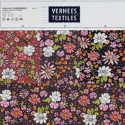 FRENCH TERRY FLOWERS DARK PURPLE (thumbnail) #4
