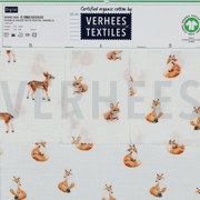 DOUBLE GAUZE GOTS DIGITAL ANIMALS WHITE (thumbnail) #4