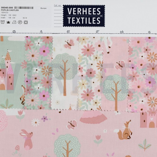 KATOENEN POPLIN KASTELEN LICHT MUNT #7