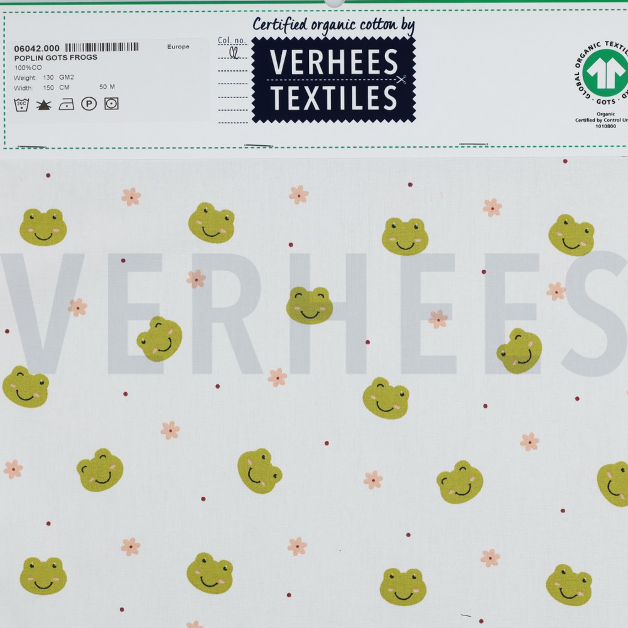 POPLIN GOTS FROGS WHITE (high resolution) #4