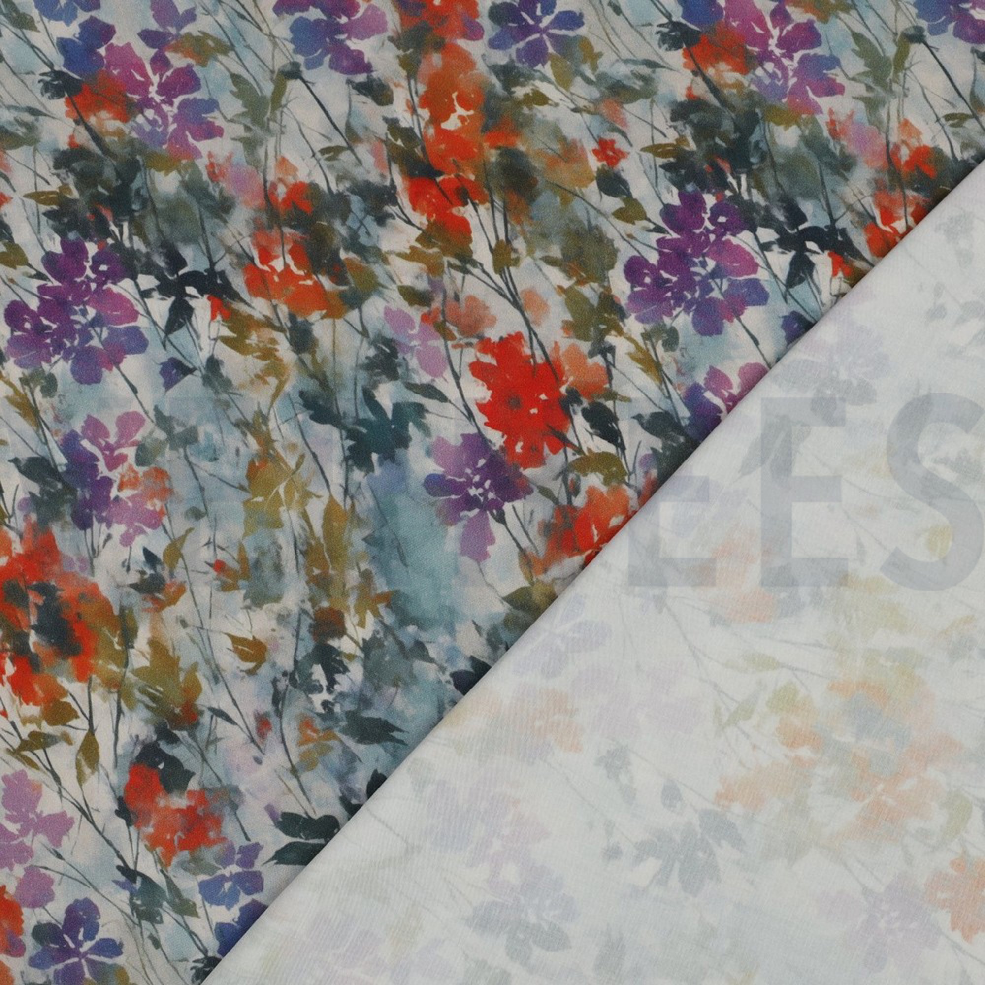 VISCOSE SATIN DIGITAL FLOWERS OFF-WHITE (high resolution) #4