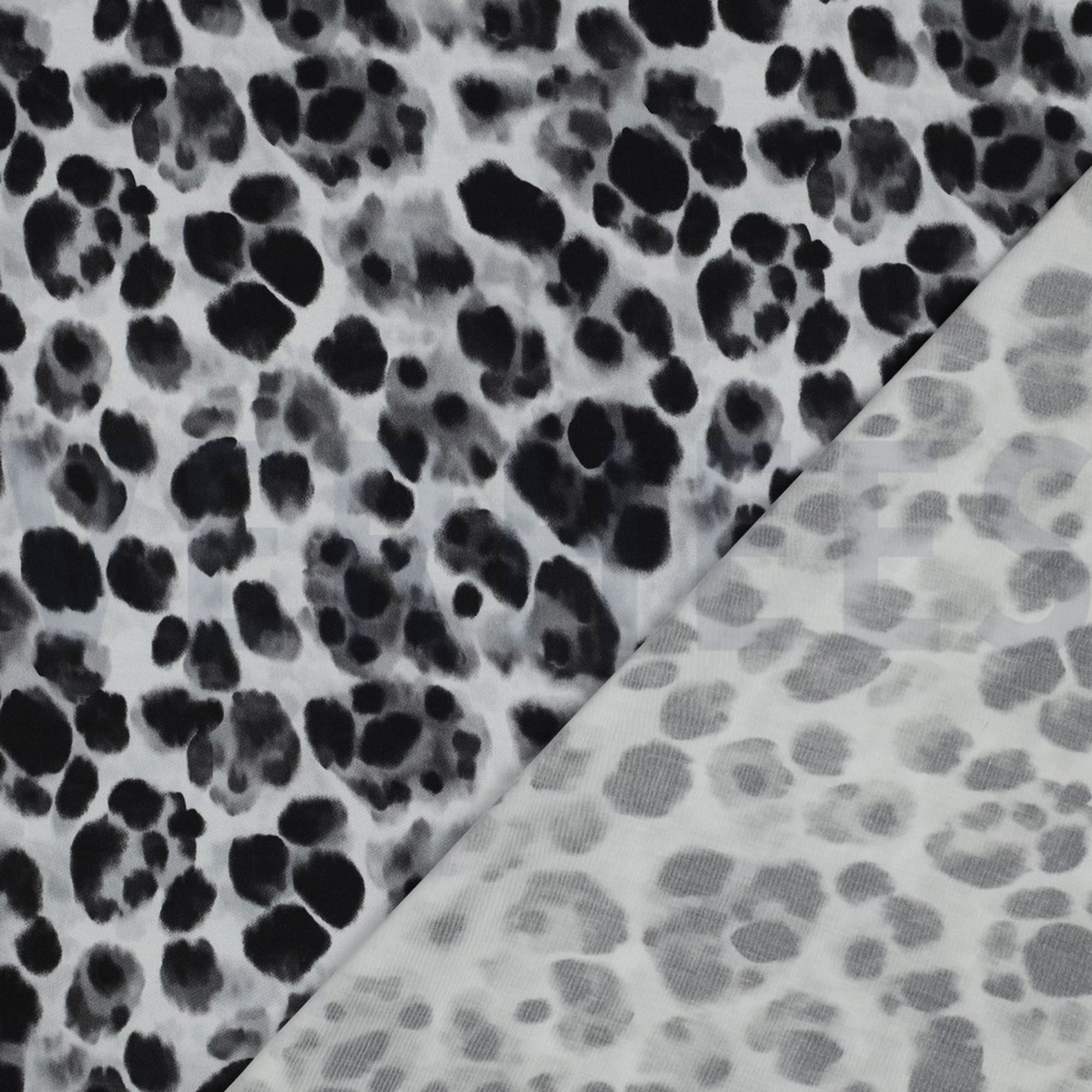 VISCOSE SATIN DIGITAL ANIMAL SKIN BLACK (high resolution) #4
