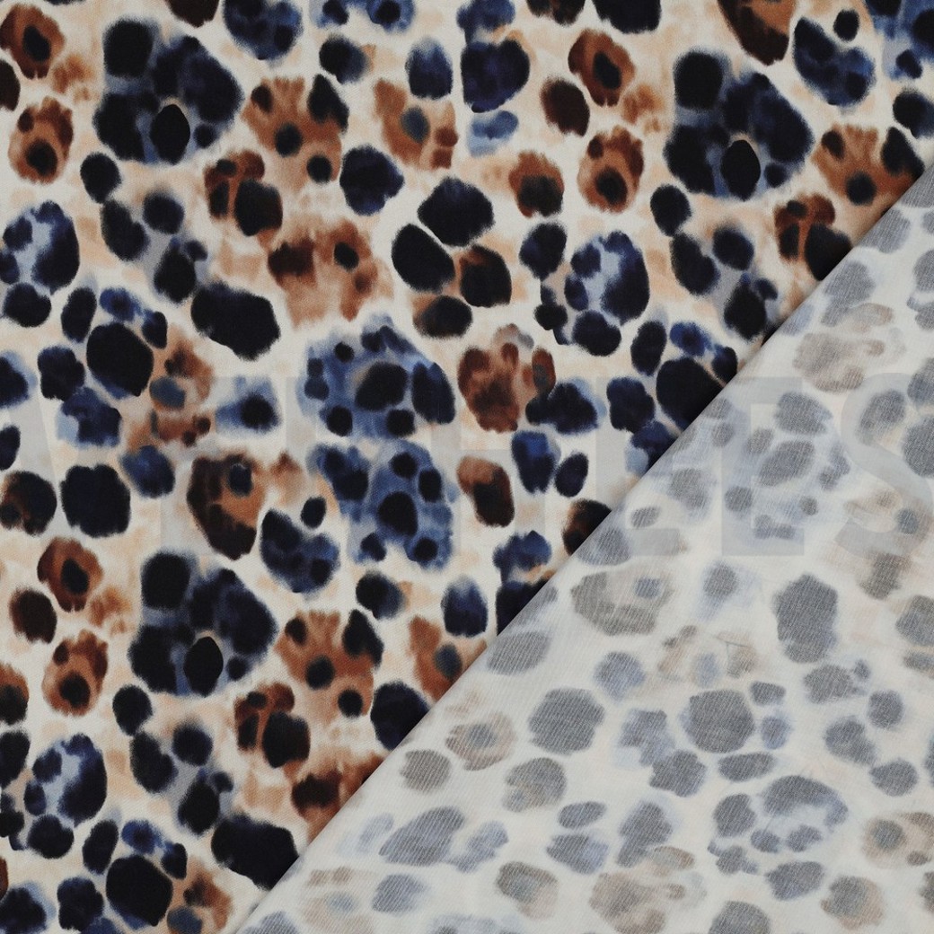VISCOSE SATIN DIGITAL ANIMAL SKIN ECRU #4