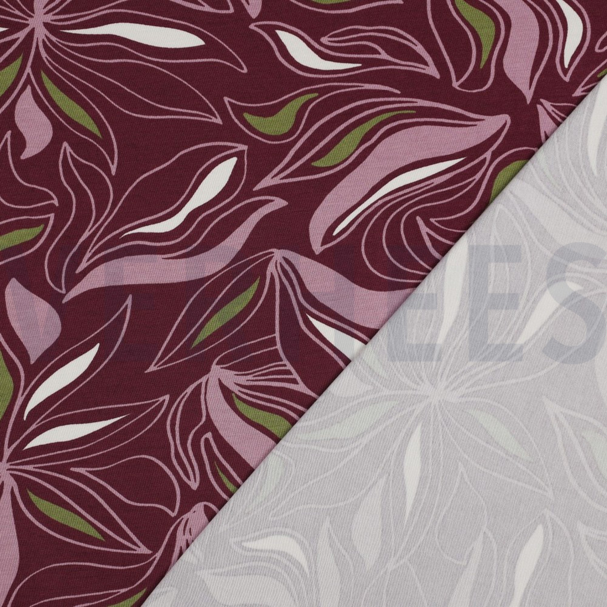 VISCOSE JERSEY FLOWERS DARK MAUVE (high resolution) #4
